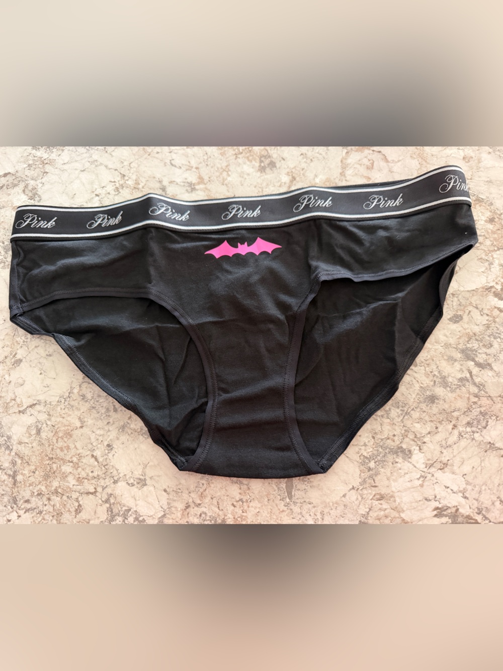 VS PINK HALLOWEEN PANTY Bat Medium Hiphugger NWT